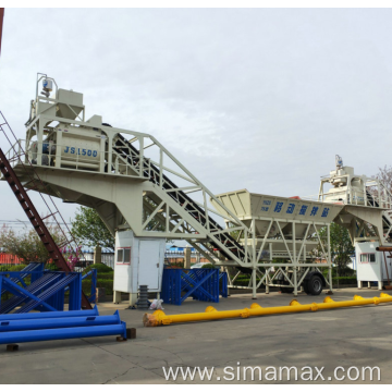 YHZS25 mobile concrete mixing station